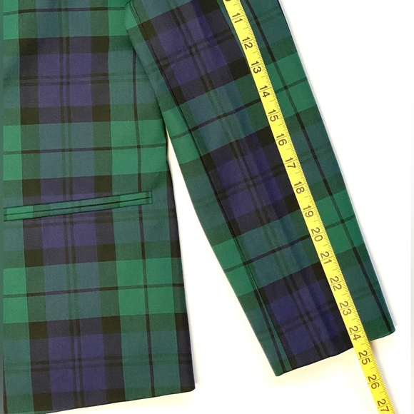 J. Crew Women's Black Watch Plaid One-Button Blazer Jacket Size 8 NWT - Picture 16 of 16